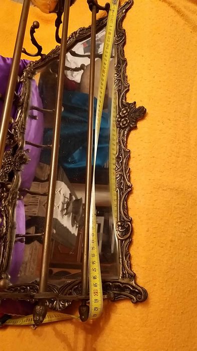 cabide ou bengaleiro com espelho vintage 2
