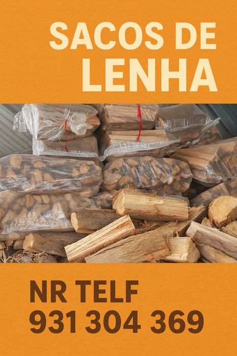 Vendo sacos de lenha