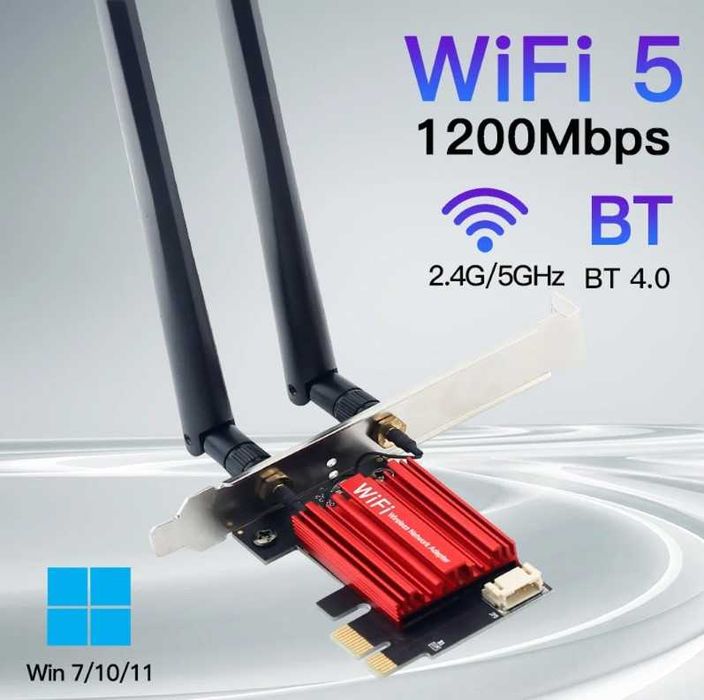 Нові адаптери Wi-Fi 5 та Wi-Fi 6 (2.4GHz / 5GHz) + Bluetooth