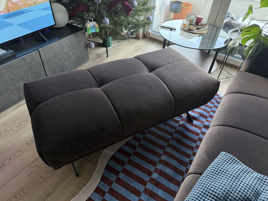 Puf w kolorze czekoladowym 135x67