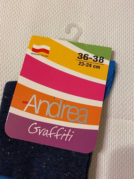 Nowe skarpetki grafitti Andrea 36-38