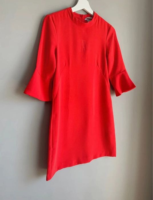 Czerwona sukienka mini H&M rozm. XS