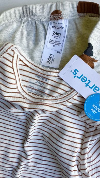 Набір carters 24 м комплект картерс боді на довгий рукав