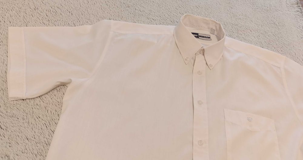 Camisa Branca, Clássica, manga Curta - Tam M - Marca Harry Morgan
