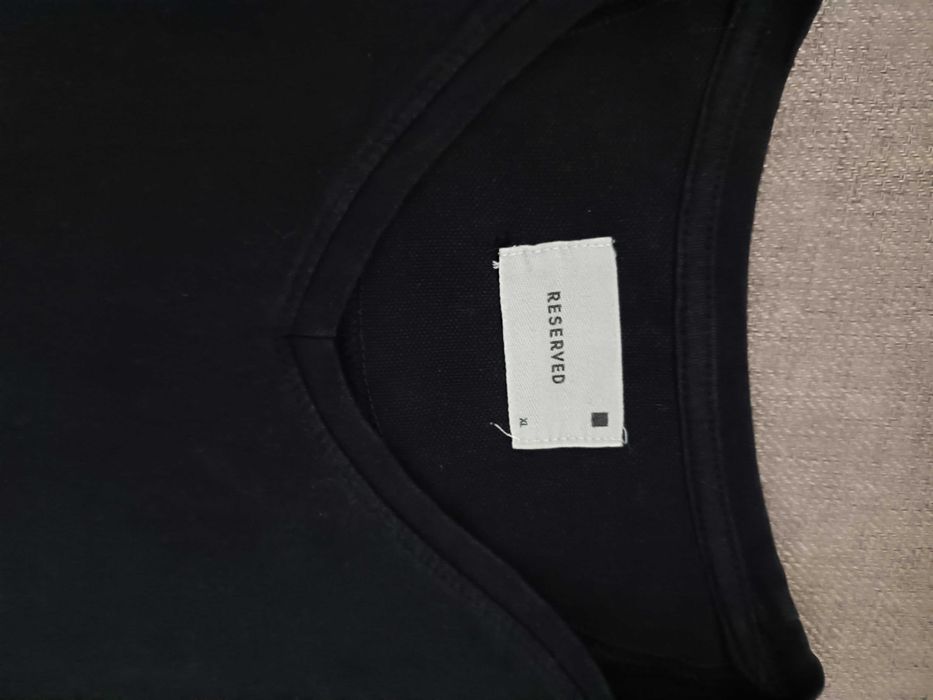 Gładki t-shirt czarny Reserved XL