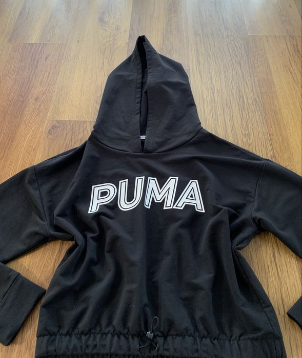 Czarna bluza z kapturem Puma