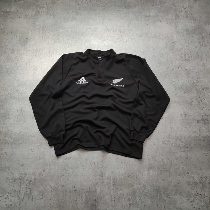 MĘSKA Bluza Adidas Sportowa Haft Logo All Blacks Rugby Adidas Clima