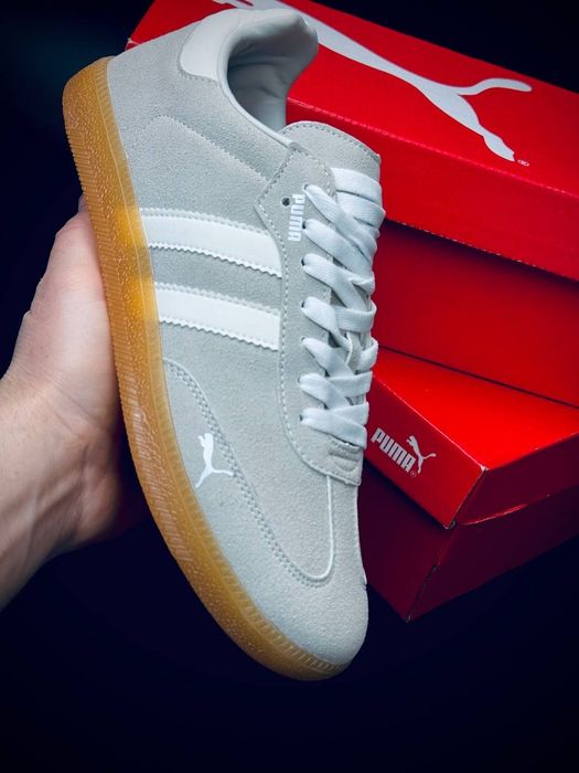 Мужские кеди Пума серые беговые кросівки чоловічі літні спортивні Puma