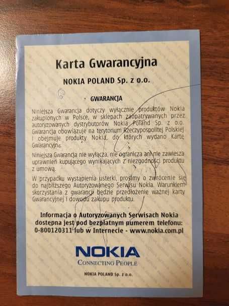 Gwarancja Nokia 6310i i ulotka Samsung Galaxy mini 2. TANIO!