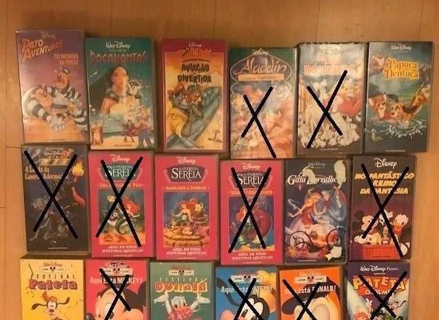 Filmes de banda desenhada da Disney em VHS