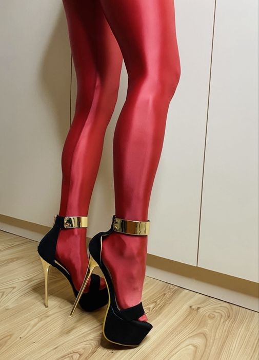 Wysokie czarne szpilki sandałki wysoki obcas 17cm  peep-toe