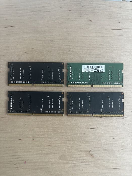 Оперативна пам'ять DDR4 Micron 4GB 1Rx16 PC4-2666V-SC0-11  для ноутбука