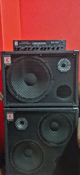 Amplificador de Baixo Eden Nemesis RS-700 + 2 Colunas