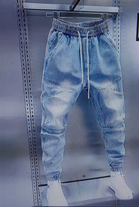 Ого-го какой размерчик новые джинсы джоггеры батал  6XL