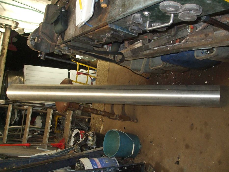 Tubo aço inox comprido 2mm grosso diametro 140mm comprimento 1,70m