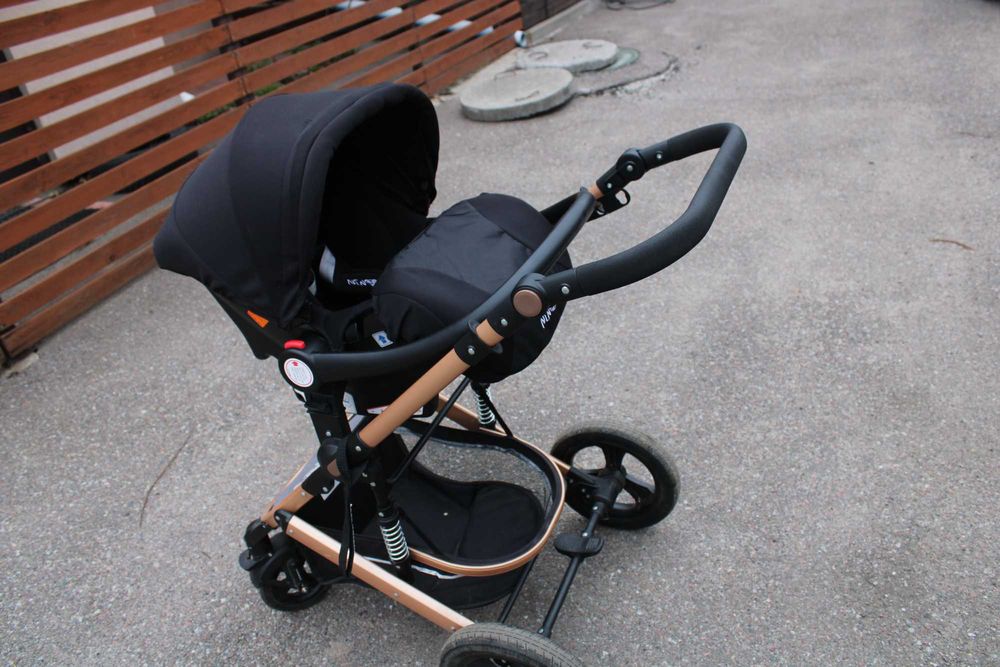 Коляска 3в1 трансформер Ninos Brava New GREY + автокрісло 0-1