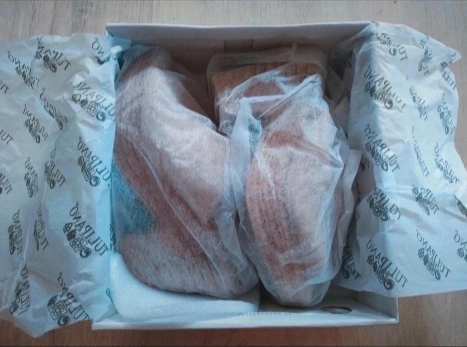 Klapki beżowe wysokie Tulipano