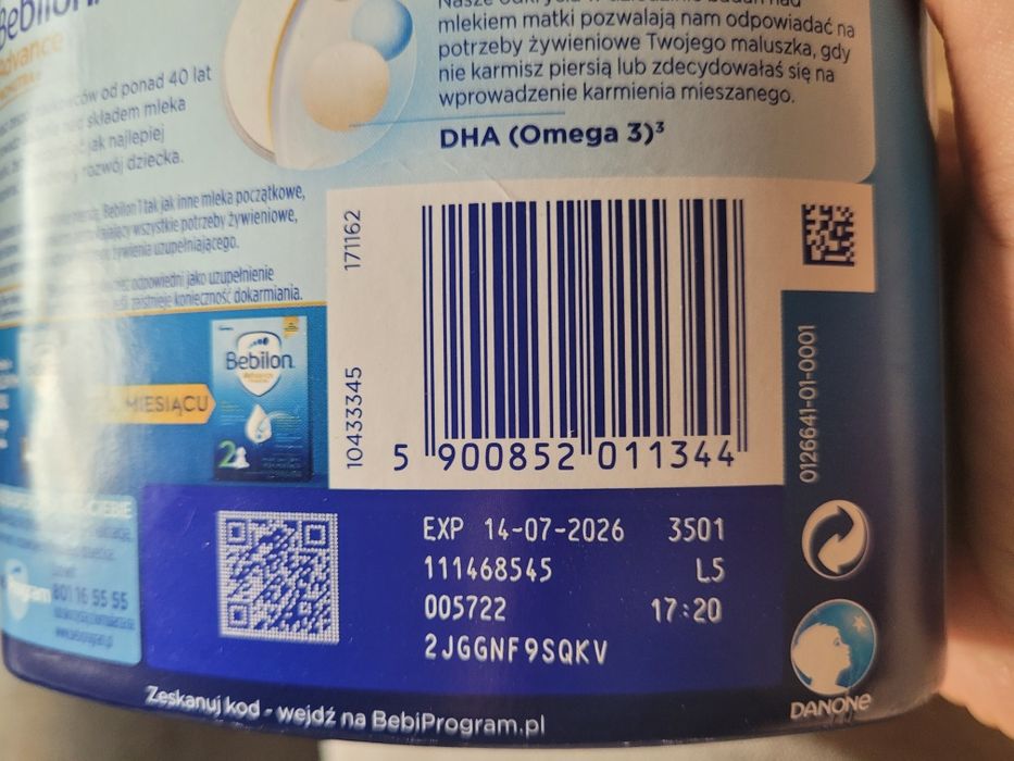 Mleko modyfikowane Bebilon 1