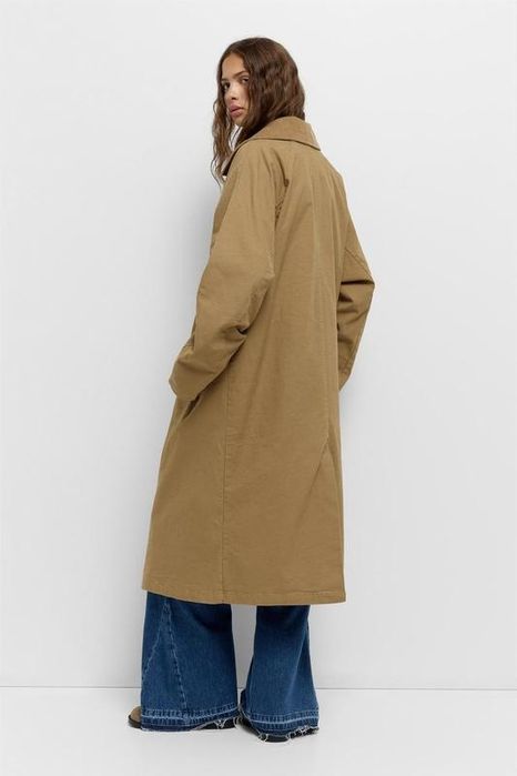Тренч Pull&Bear з вельветовим коміром