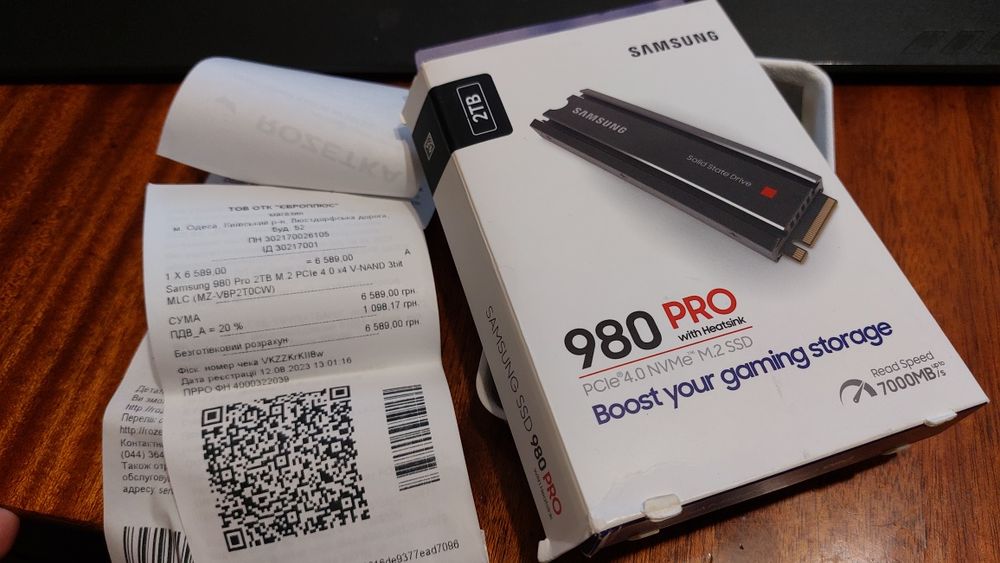 жёсткий диск оригинал SSd 2Tb 7000мб /с