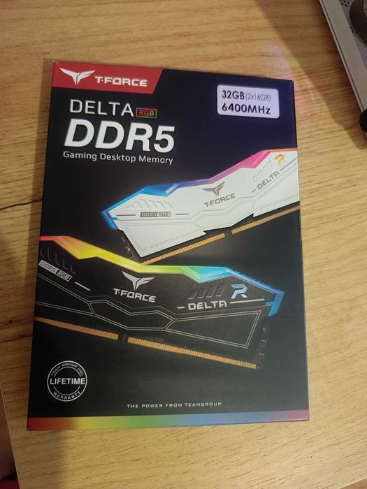 DDR5-6400 T-Force Delta RGB 32gb (2*16) 1.35v на гар.