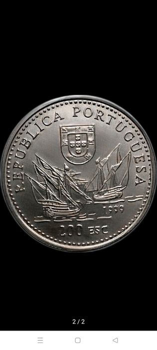 Moeda 200 Escudos X Série Descobrimentos A Descoberta do Brasil
