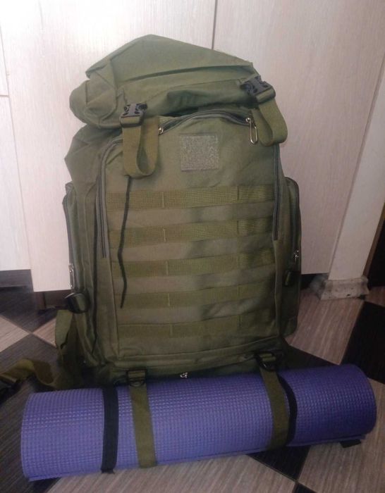 Баул хакі, рюкзак туристичний 65 л, наплічник