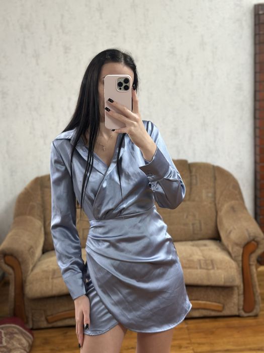 Сукня zara атласна