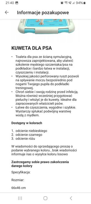 Kuweta dla psa duża