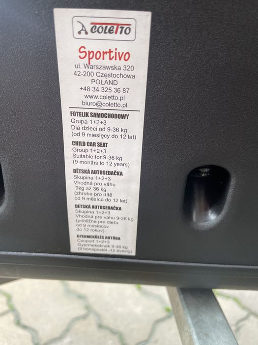 Детское автокресло coletto sportivo