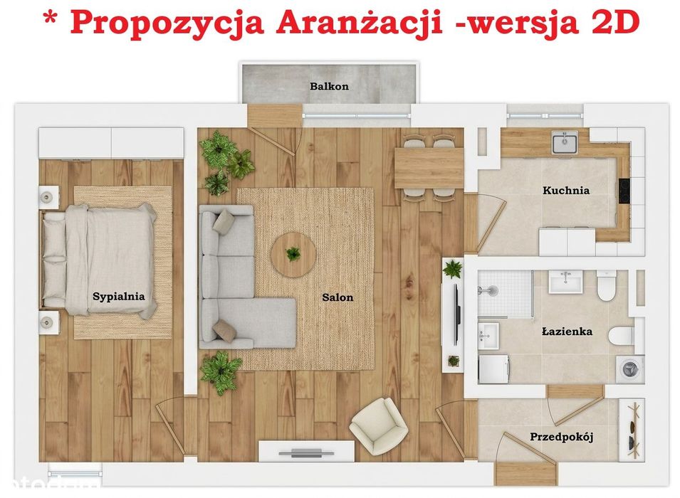 Centrum - 2 pokoje + balkon – idealne na start lub pod wynajem. - Widok 2