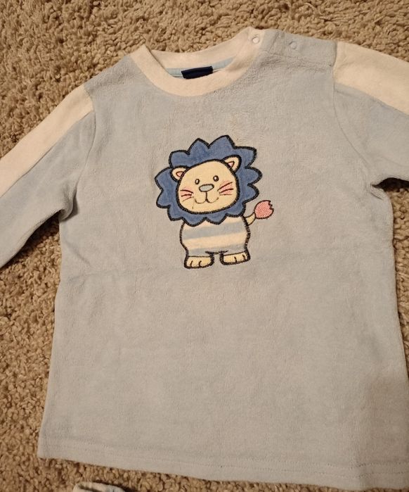 Ciepła welurowa piżamka na 86-92cm