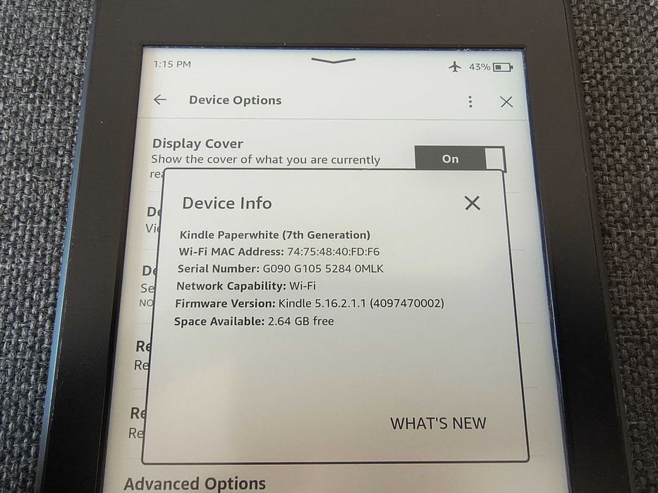 Kindle Paperwhite 3 (7 generacja), bez reklam
