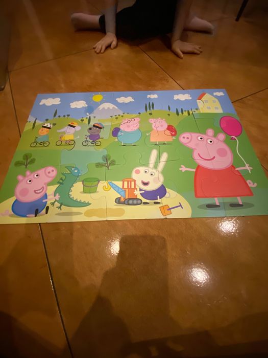 Puzzle Kraina Lodu sensoryczne 3 zestawy i Pepa Gratis