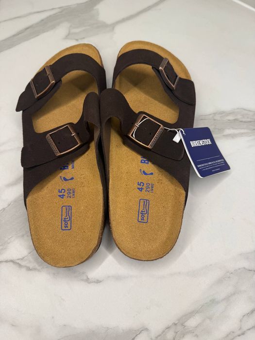 чоловічі birkenstock  коричневі 45 розмір/сандалі замшеві /сабо мужские /шлепки
