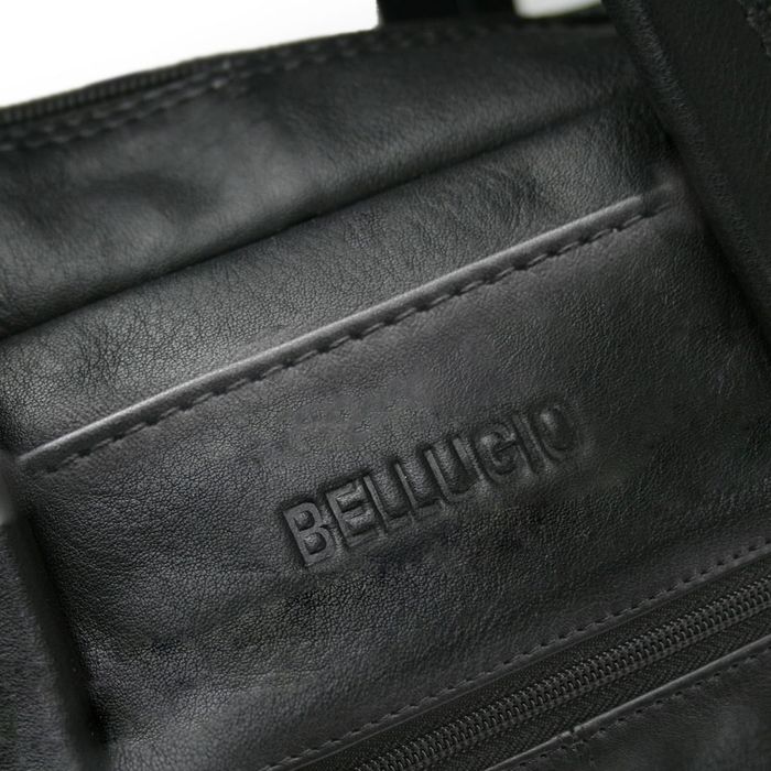 Torba męska skórzana na laptopa - czarna