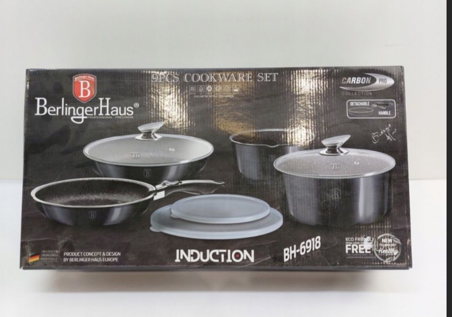 Zestaw garnków granitowych BERLINGER HAUS BH-6918 carbon pro