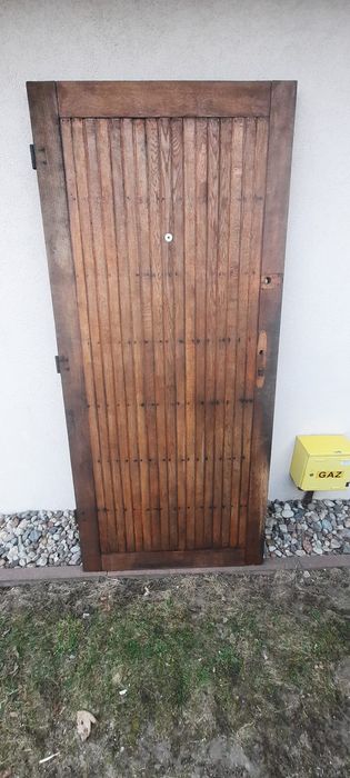 Sprzedam zewnętrzne drzwi dębowe 89x200x4 cm
