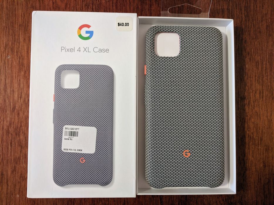 Оригінальний чохол Google Pixel 4 XL Fabric Case сірий