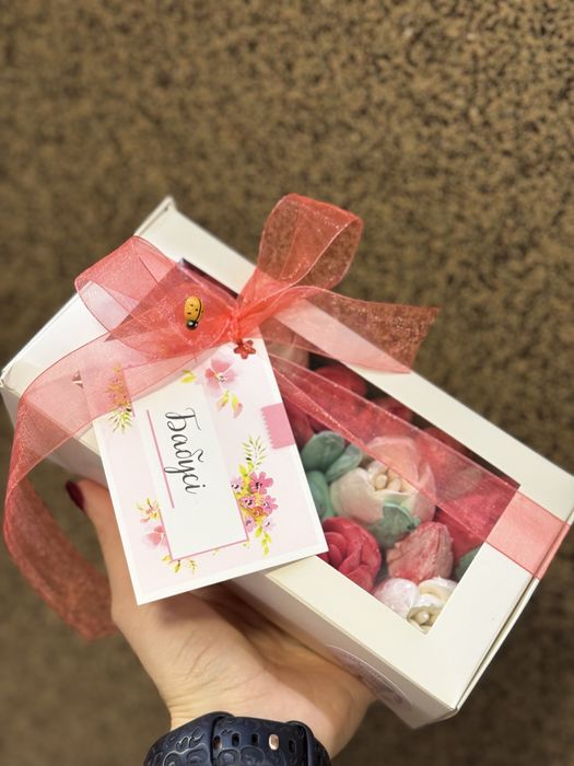 Зефірні квіти,солодкий букет на 8 березня,оригінальний подарунок,8 мар