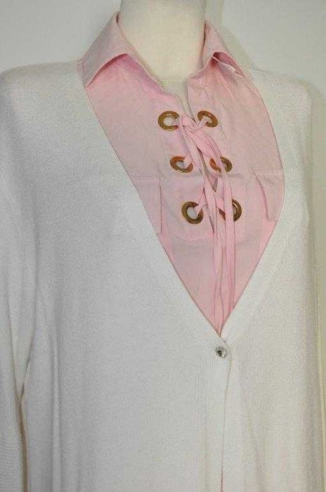 Heine biały śliczny sweterek r. 48