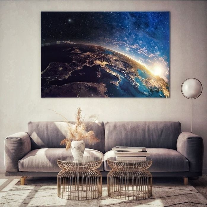 Nowoczesny szklany obraz 120x80 - Kosmos- ziemia