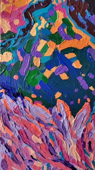 Oryginalny kolorowy obraz akrylowy 40x50 cm na płótnie, drzewo