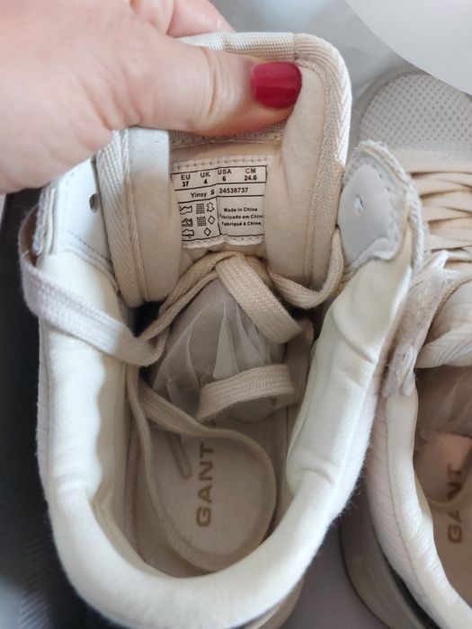 Buty Gant jak nowe 37 sneakersy trampki tenisówki wysokie beżowe