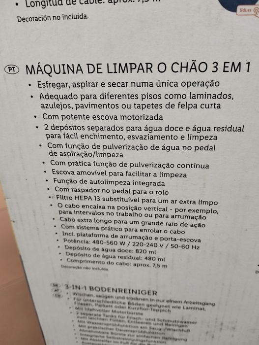 Aspirador 3 em 1: aspira, lava e seca