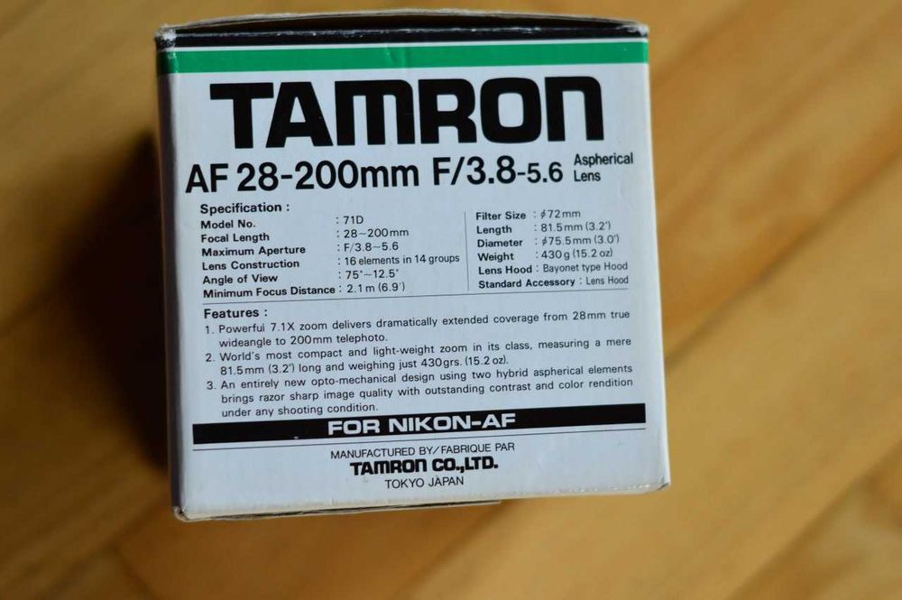 Obiektyw Tamron AF 28-200 do aparatu Nikon