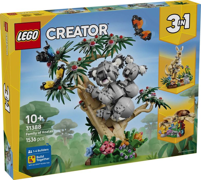 Конструктор LEGO Creator 31388 Дикі тварини: Сімейство коал