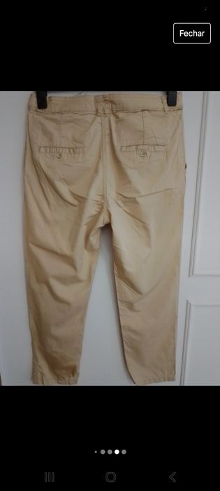 Calça H&M Homem, beje.