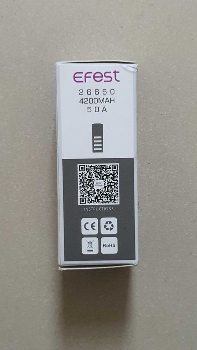 NOWY akumulatorek EFEST IMR 26650 , 4200mah 50A bateria