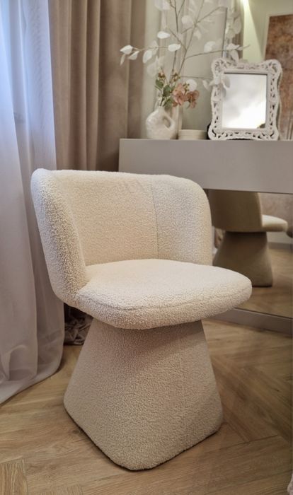 Krzesło/fotel obrotowy SUPERIORE | Quelle | Boucle baranek kremowy